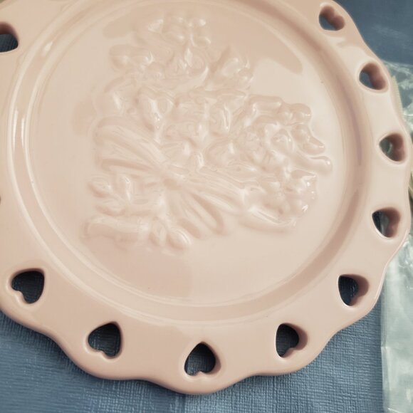 LONGABERGER SWEETEST HEART CANDLE PLATE - NIB - Picture 2 of 8